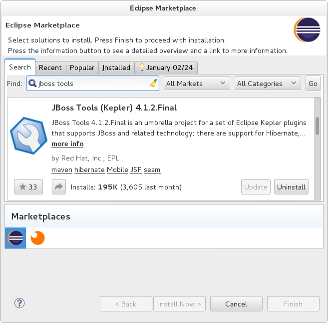 Eclipse Marketplace - JBoss Tools