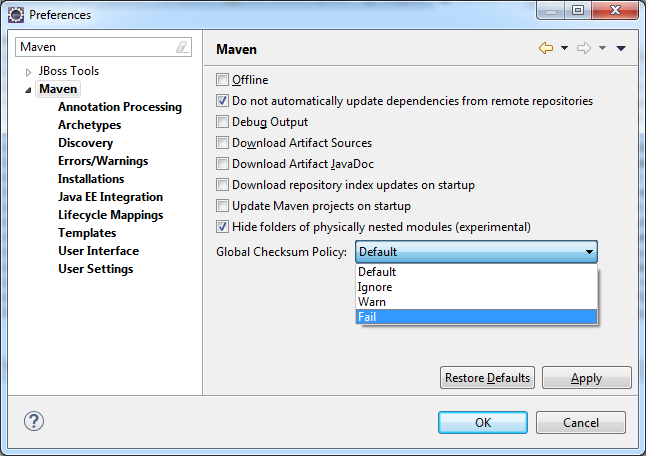 m2e-checksum-policy-flag