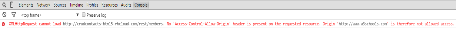 No 'Access-Control-Allow-Origin' header error