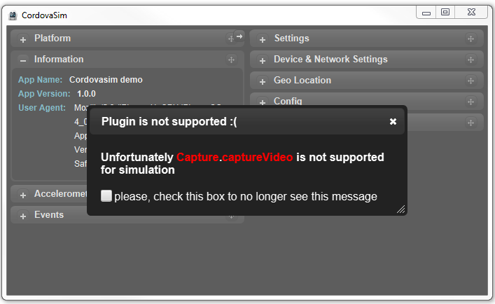 Error message with unsupported plug-in info