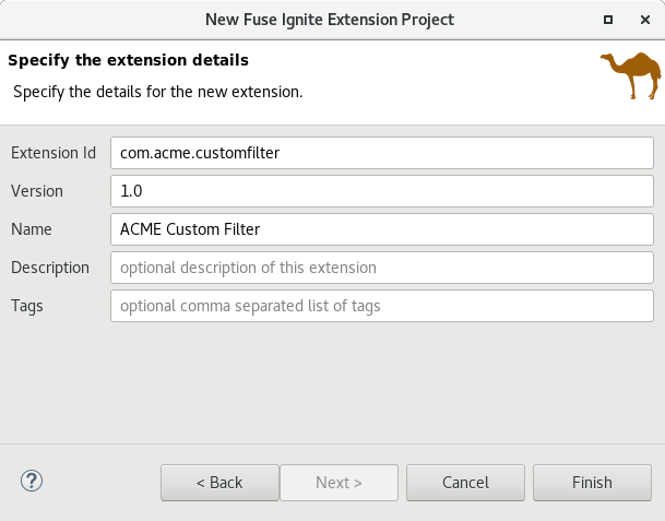 Fuse Ignite Technical Extension Wizard