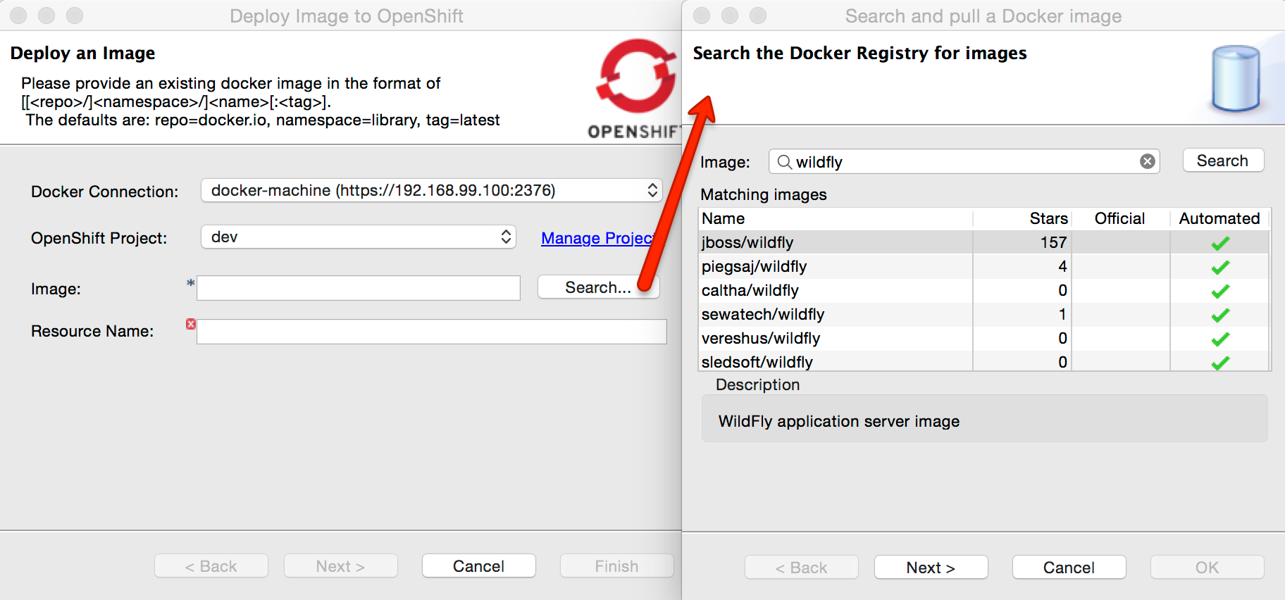 search docker images