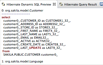 features hibernate dynamic sql preview