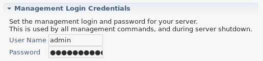 remote mgmt credentials