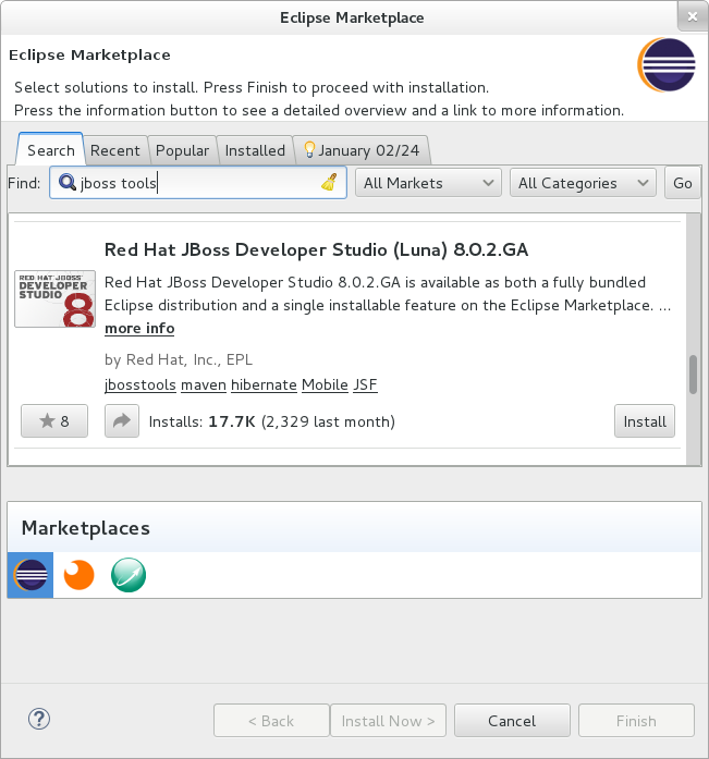 Eclipse Marketplace - JBDS