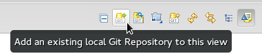 Click the Add an Existing Local Git Repository Button