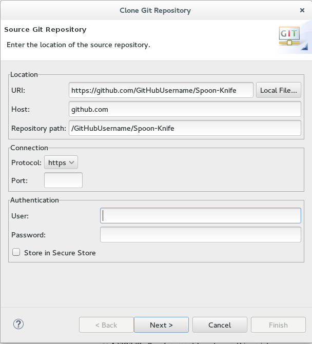 Enter the Source Repository Details