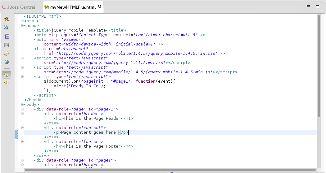 New Page Added to the HTML File