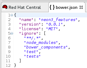 Contents of the bower.json file