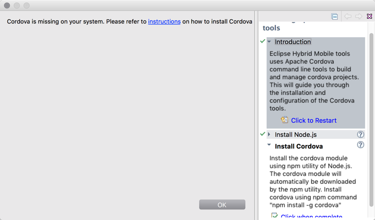 cordova instructions