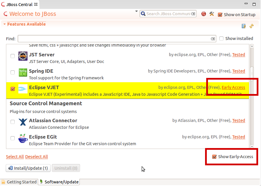 JBoss Central Early Access