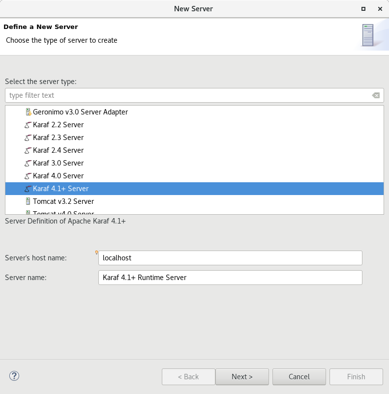 Apache Karaf 4x Server Adapters