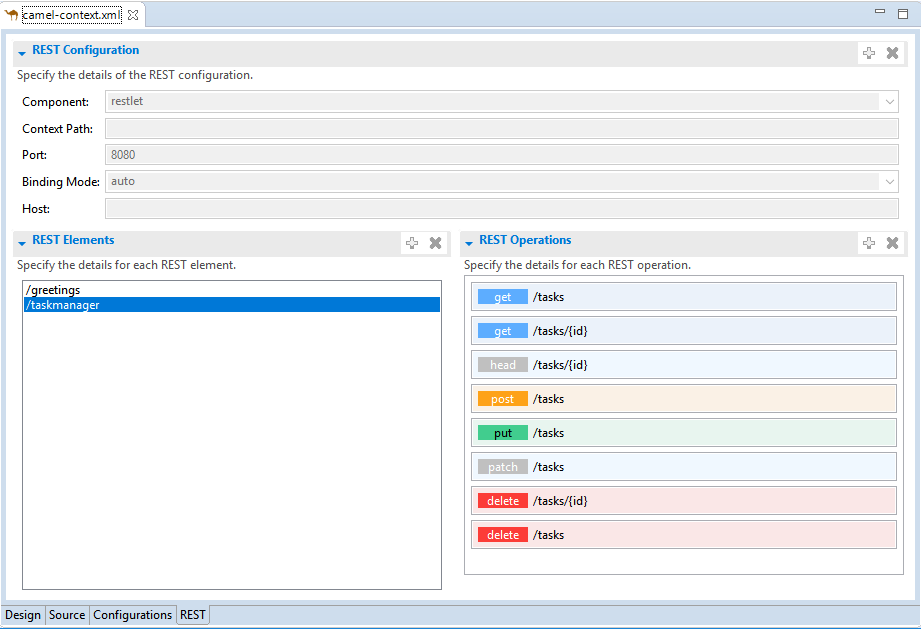 Rest DSL editor tab in read-only mode