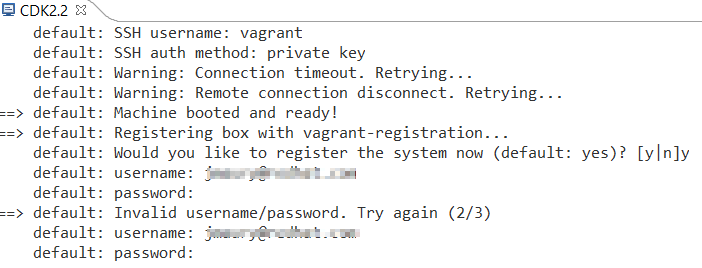cdk terminal asks for password2