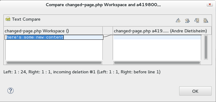 commit and publish diff