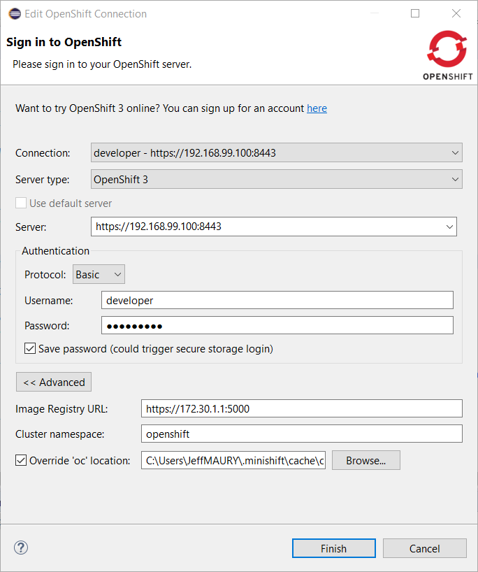 OpenShift developer setup with Minishift – Master From Us