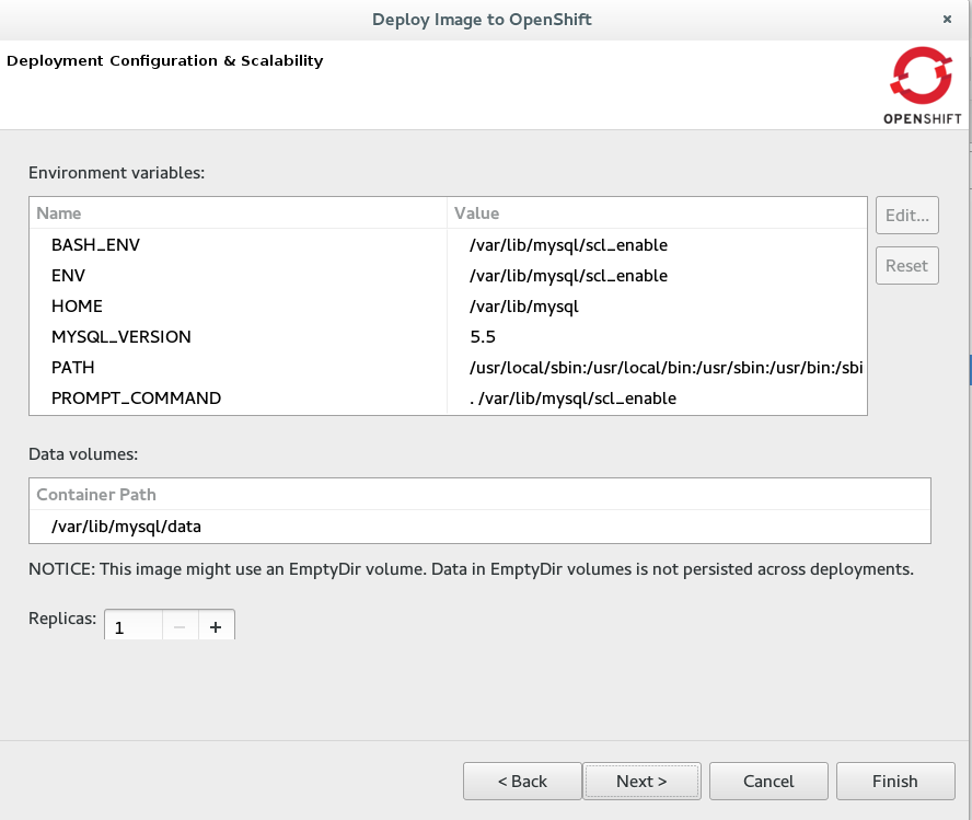 deploy image config