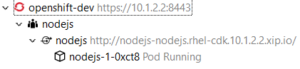 node js debugger openshift explorer