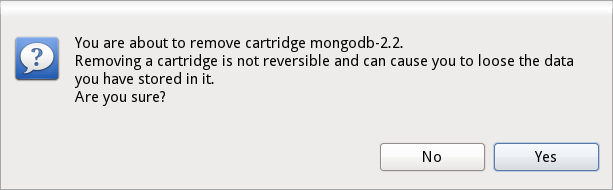 confirm cartridge removal