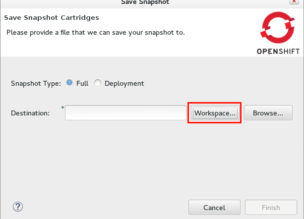 save snapshot to workspace